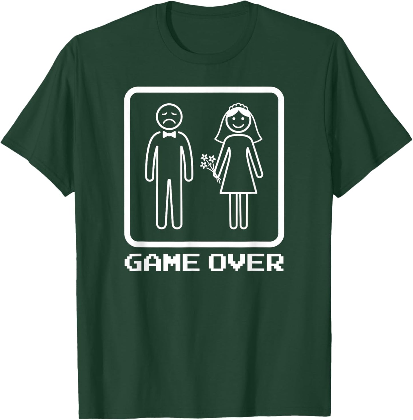 Bachelor Party Getting Married Wedding Game Over Groom T-Shirt - T-Shirt | Forest