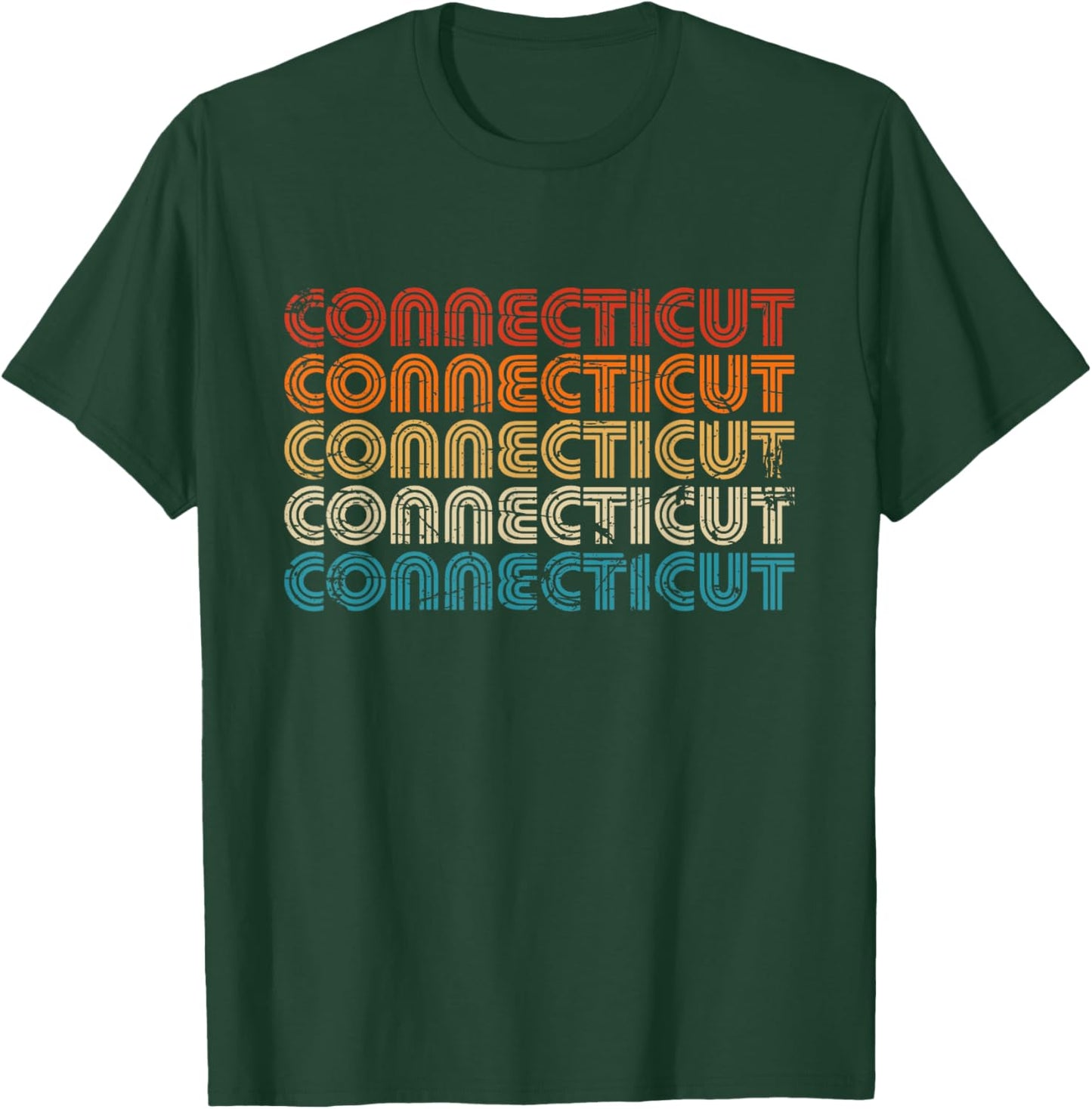 Connecticut State Country Retro Vintage Women Youth T-Shirt - T-Shirt | Forest