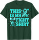 Ovarian Cancer This Is My Fight Boxing Gloves Teal Ribbon T-Shirt - T-Shirt | Forest