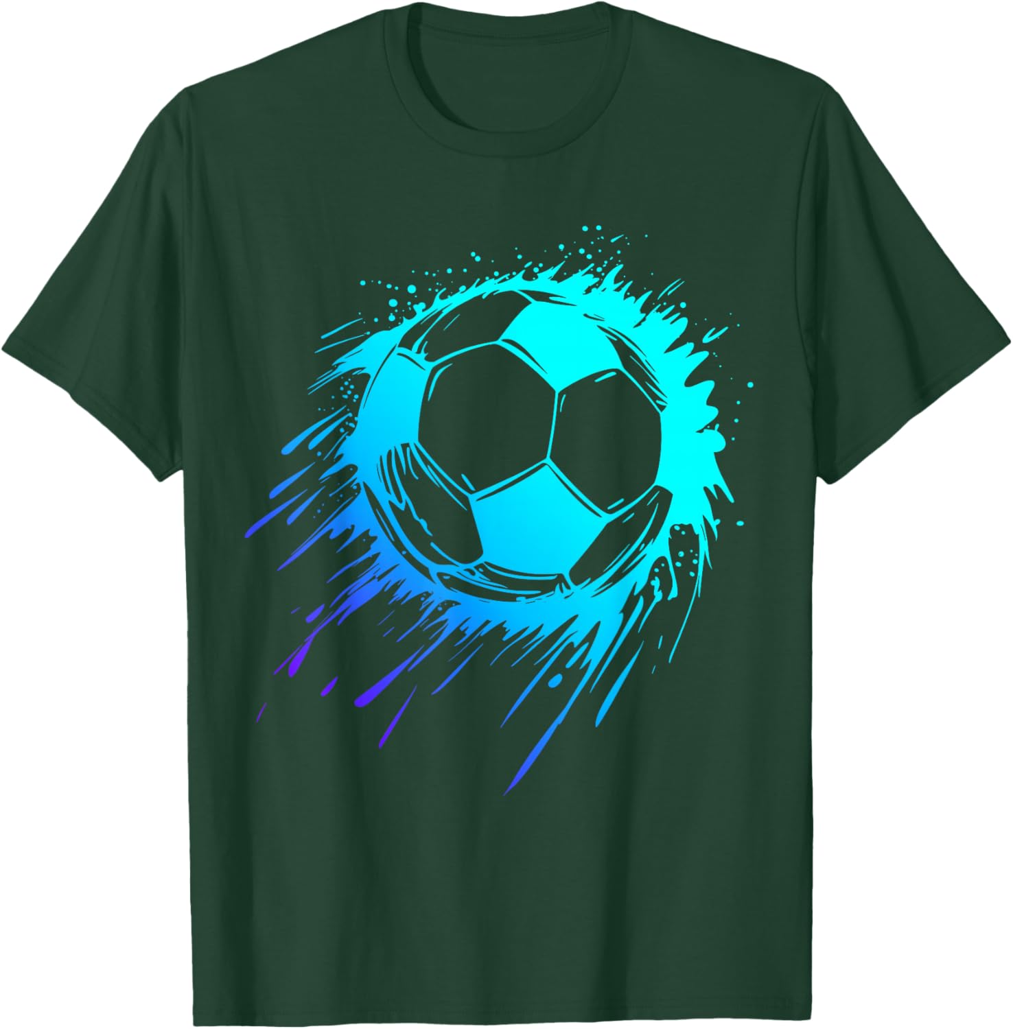Blue Soccer Ball Soccer Player Soccer Boys Soccer T-Shirt - T-Shirt | Forest
