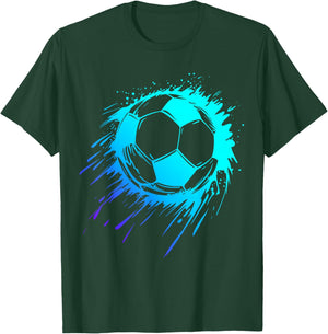 Blue Soccer Ball Soccer Player Soccer Boys Soccer T-Shirt - T-Shirt | Forest