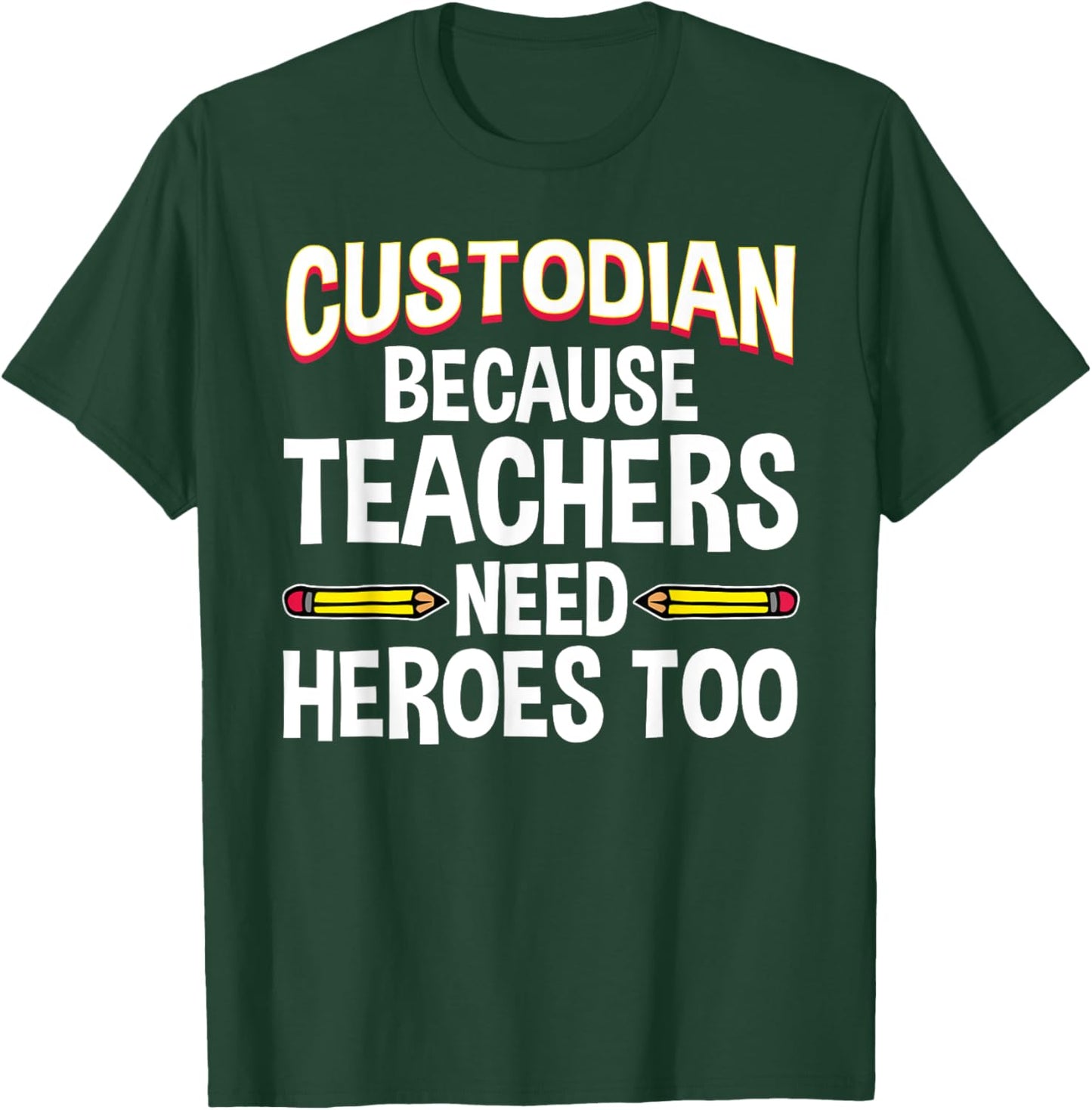 School Custodian Design Women Custodian Appreciation T-Shirt - T-Shirt | Forest