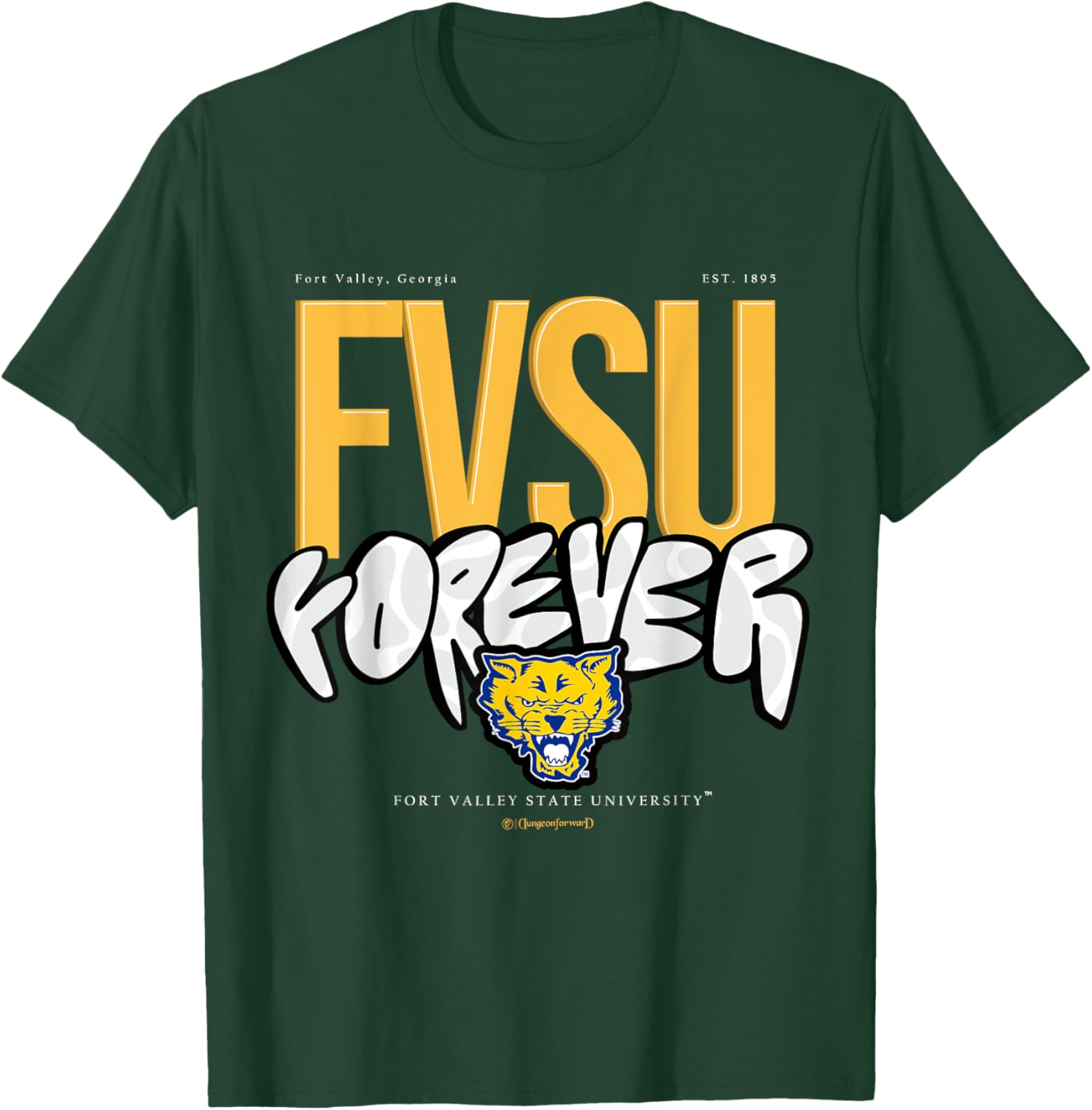 The Yard Essentials - Fort Valley State- FVSU Forever Grey T-Shirt - T-Shirt | Forest