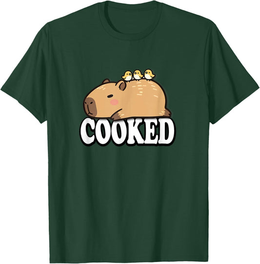 Kawaii Kids Sleep Cooked Boys Girls Capybara Pajama Shirt T-Shirt - T-Shirt | Forest