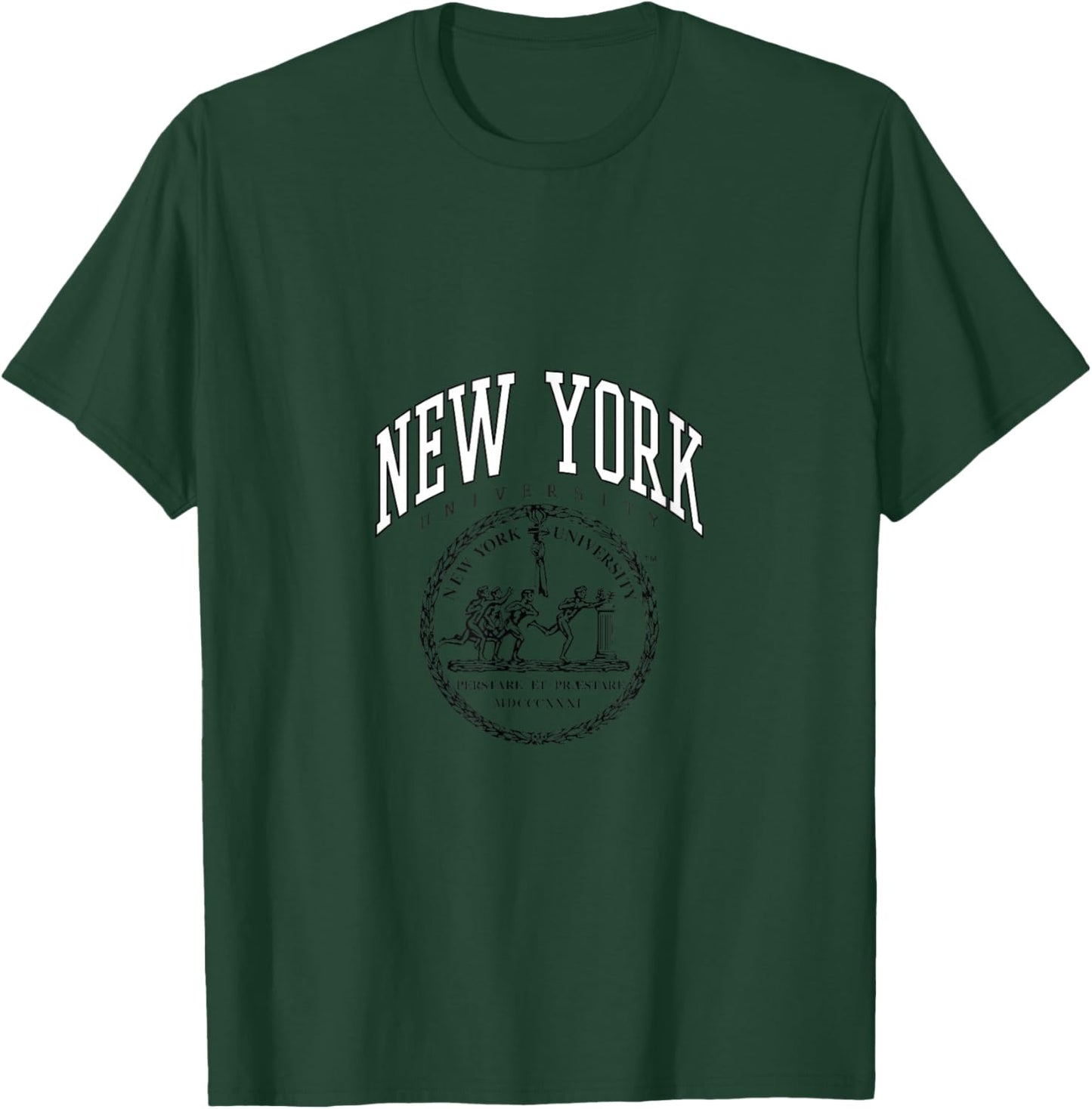 New York University (NYU Crest Collegiate School, PAFI177) T-Shirt - T-Shirt | Forest