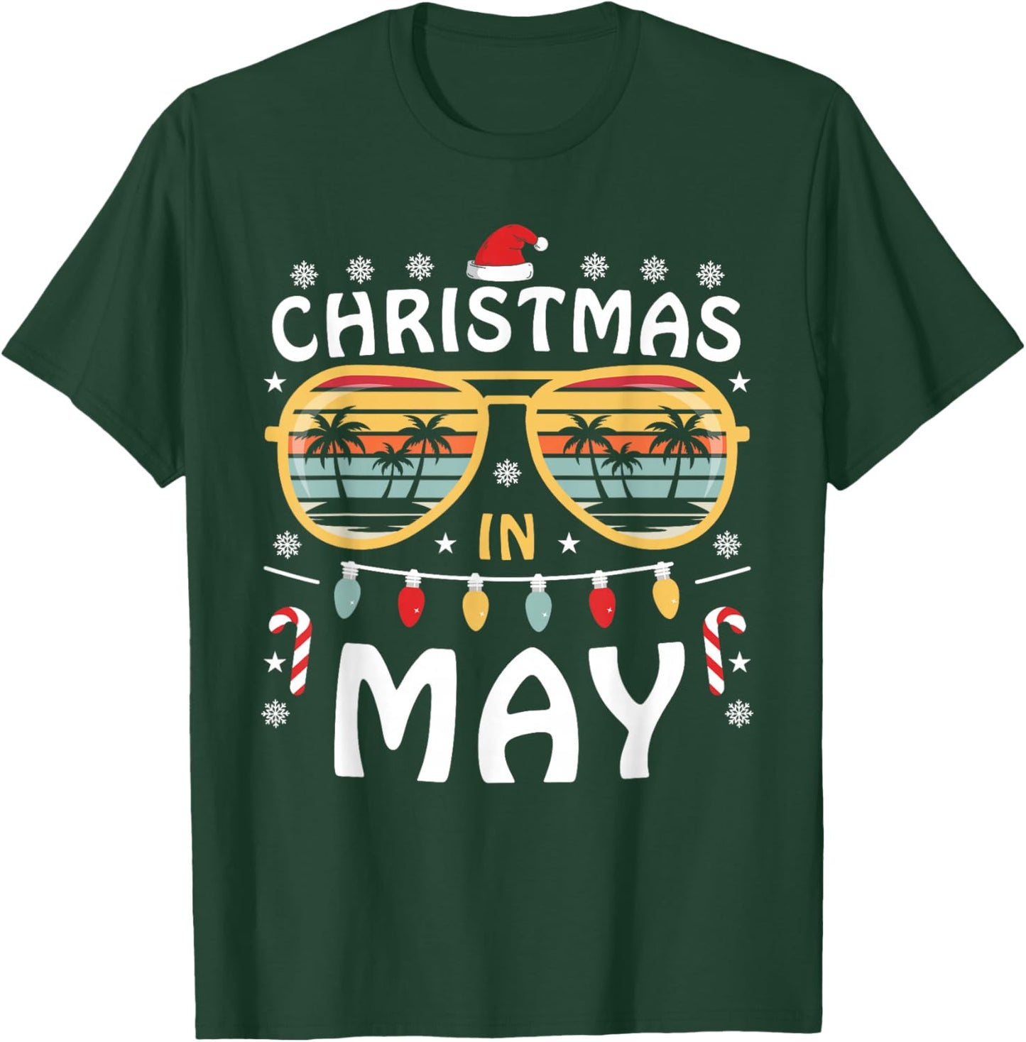Christmas in May Sunglasses Beach Men Women Kids T-Shirt - T-Shirt | Forest