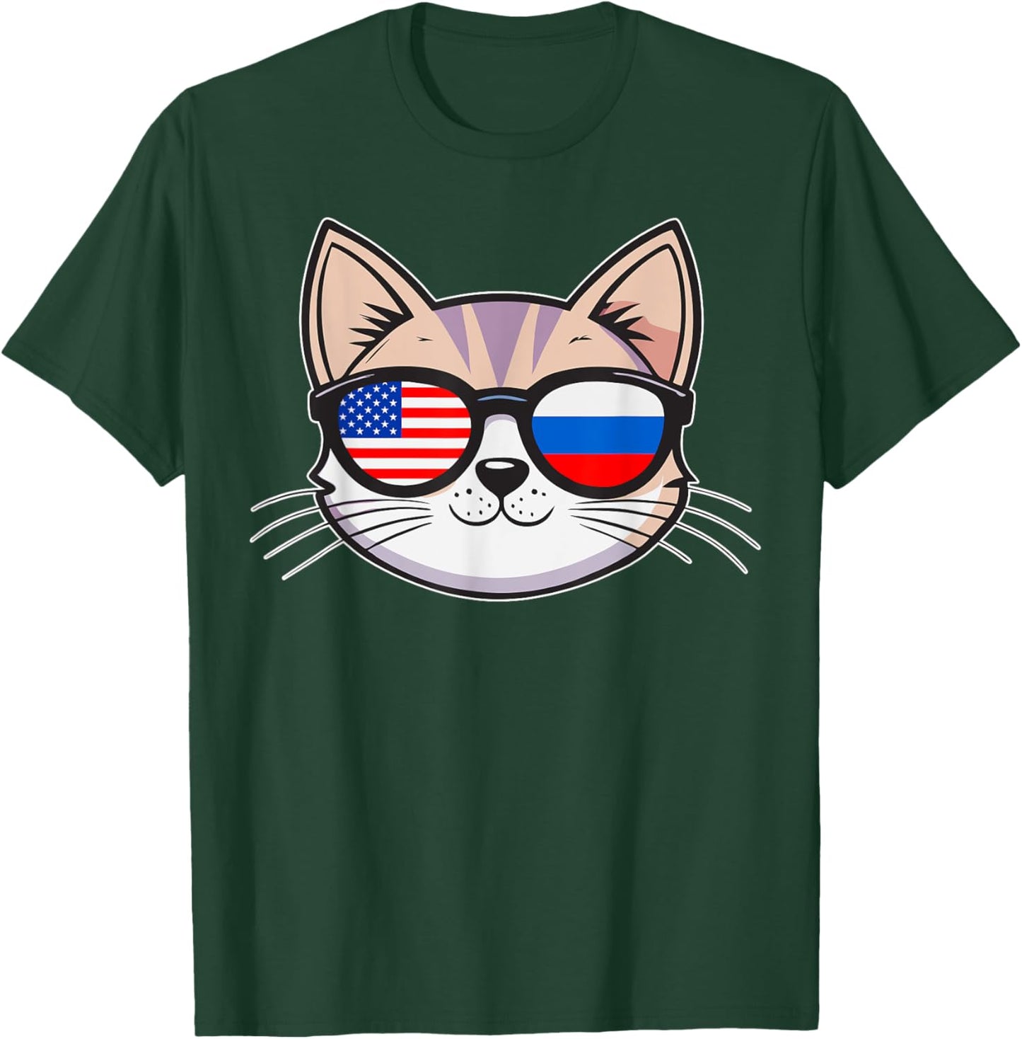 Dual Heritage Mixed Country USA Russia American Russian T-Shirt - T-Shirt | Forest