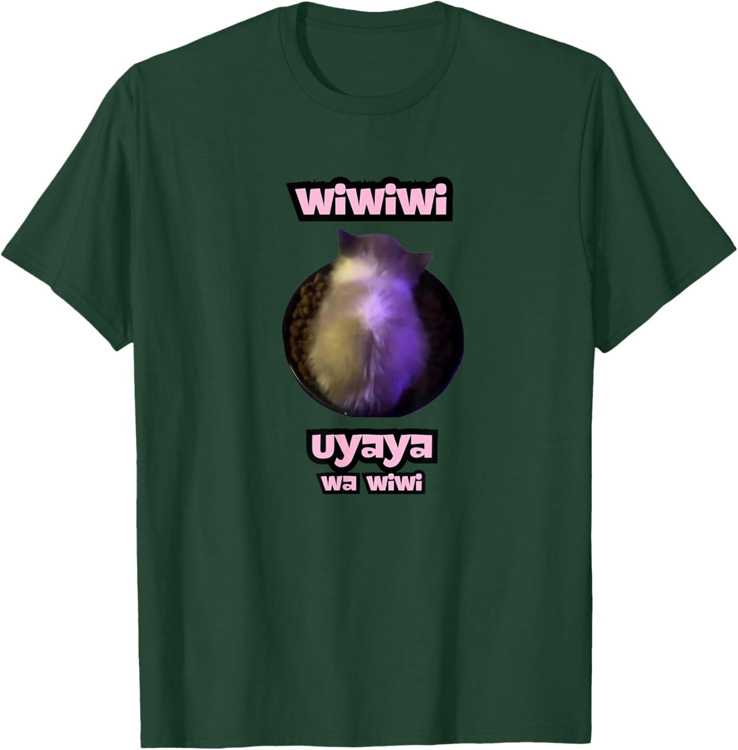 Meme Wiwiwi Cat , Black, S T-Shirt - T-Shirt | Forest