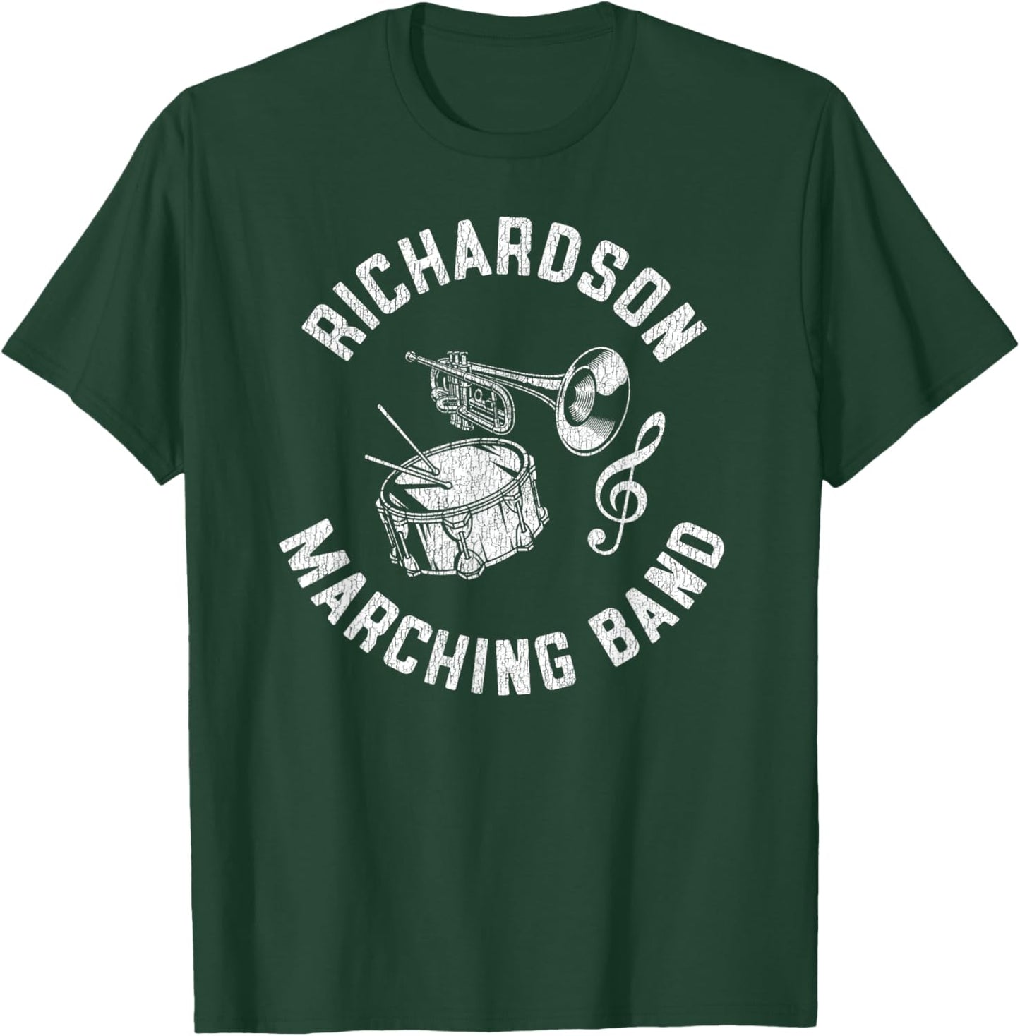 Richardson Marching Band Vintage Classic Music Distressed T-Shirt - T-Shirt | Forest