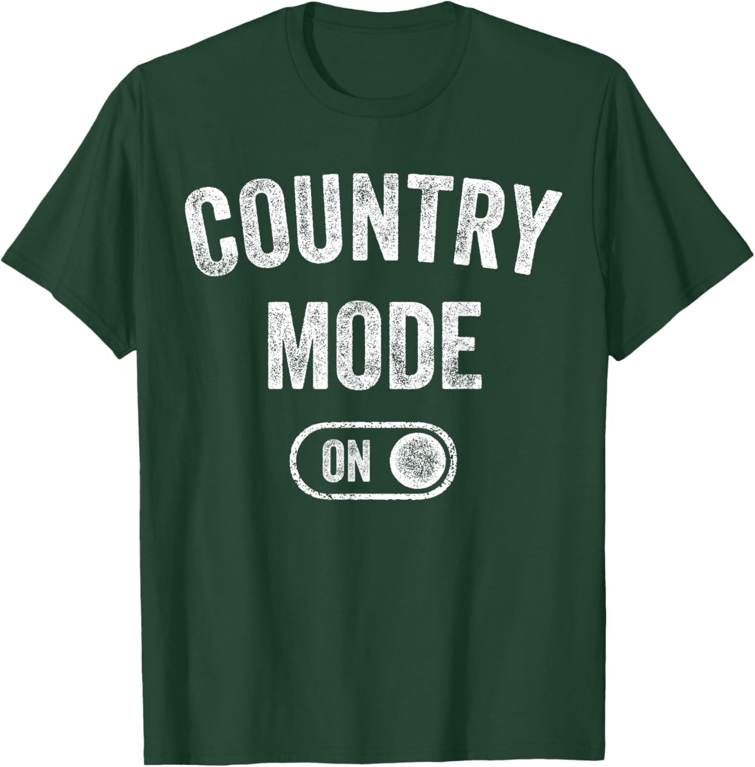 Country Mode On Funny Cowboy Gift Singer Farmer Cowgirl T-Shirt - T-Shirt | Forest