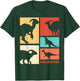 Parasaurolophus Dinosaur Parasaurolophuses Silhouette Retro T-Shirt - T-Shirt | Forest