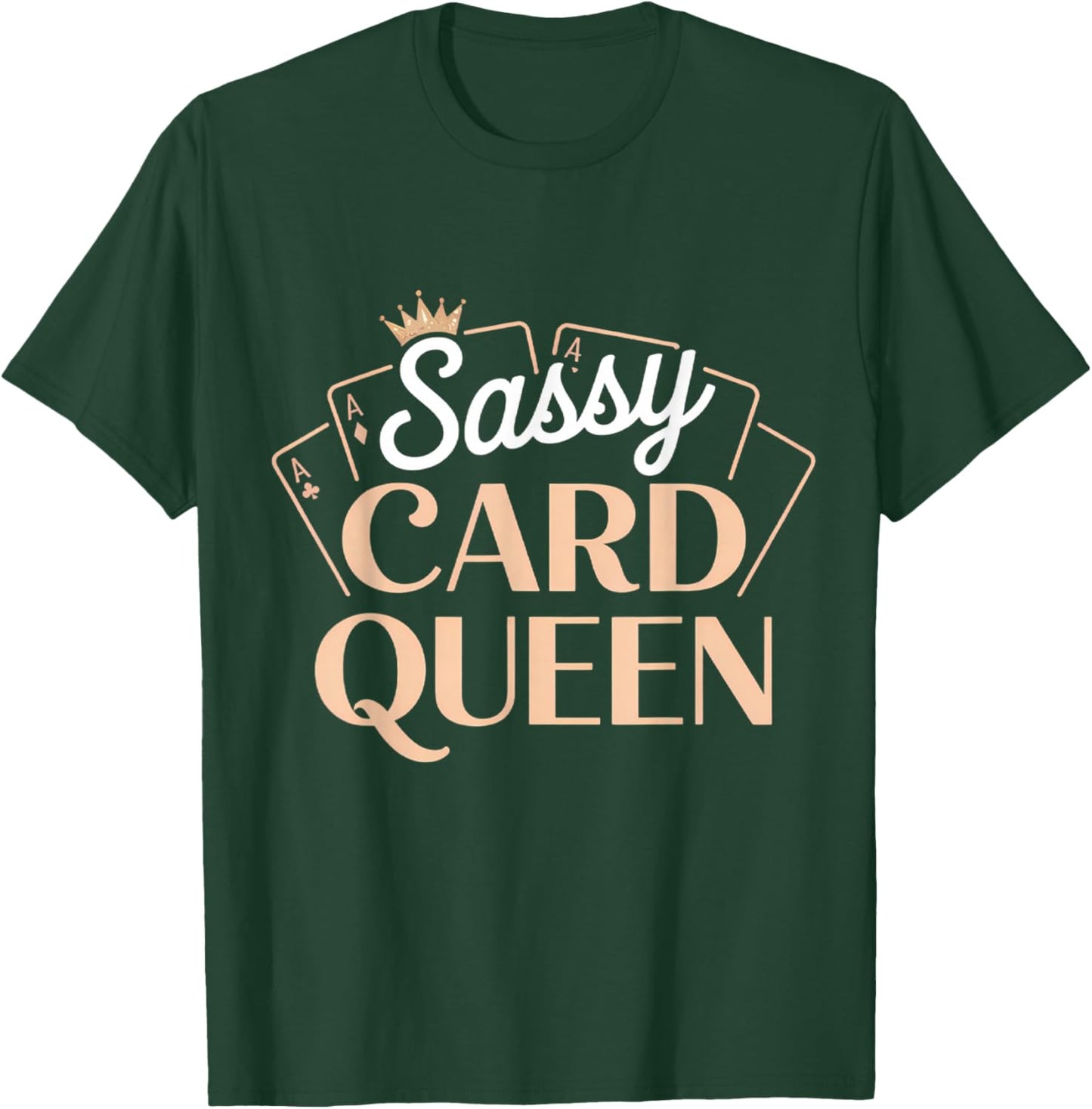Sassy Card Queen Poker Blackjack Casino Gambling T-Shirt - T-Shirt | Forest
