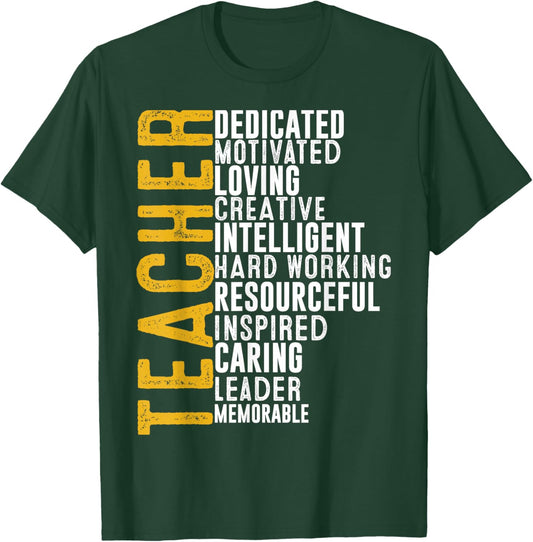 Teacher Men Women Funny School Teachers T-Shirt - T-Shirt | Forest