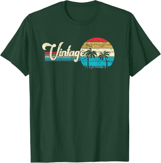 Cool Summer Beach Vacation Men Women Sunset Palm Tree T-Shirt - T-Shirt | Forest