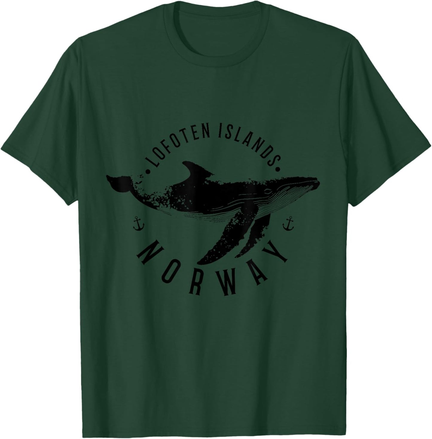 Lofoten Islands Norway Souvenir Norwegian Whale Ocean T-Shirt - T-Shirt | Forest