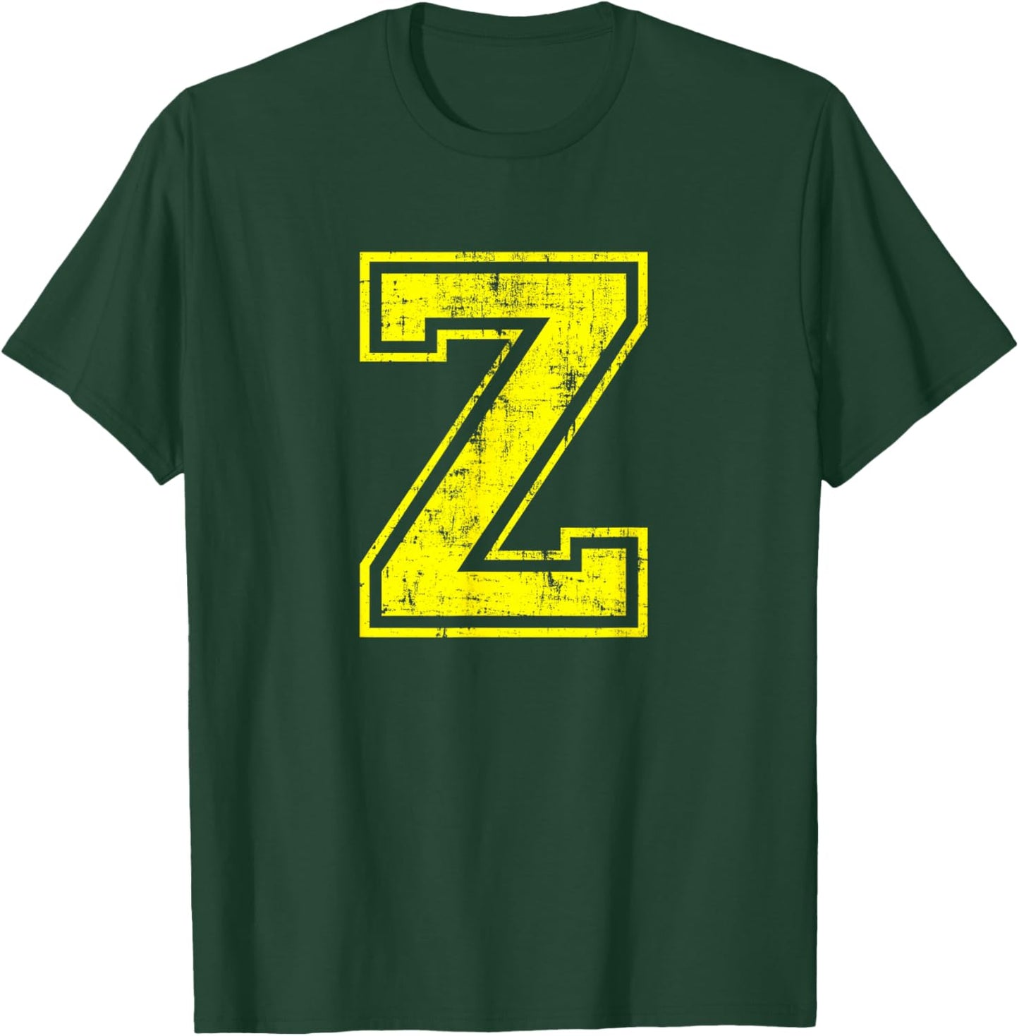Letter Z Uppercase Alphabet Classic School College Varsity T-Shirt - T-Shirt | Forest