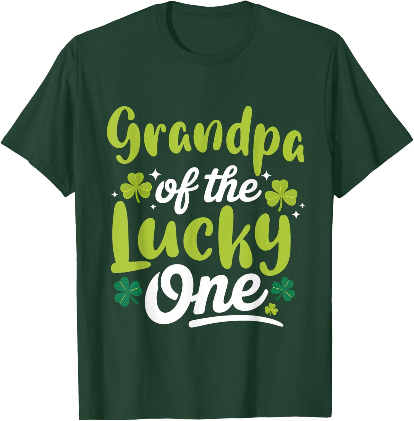 Grandpa of The Lucky One First Birthday St Patrick's Day T-Shirt - T-Shirt | Forest