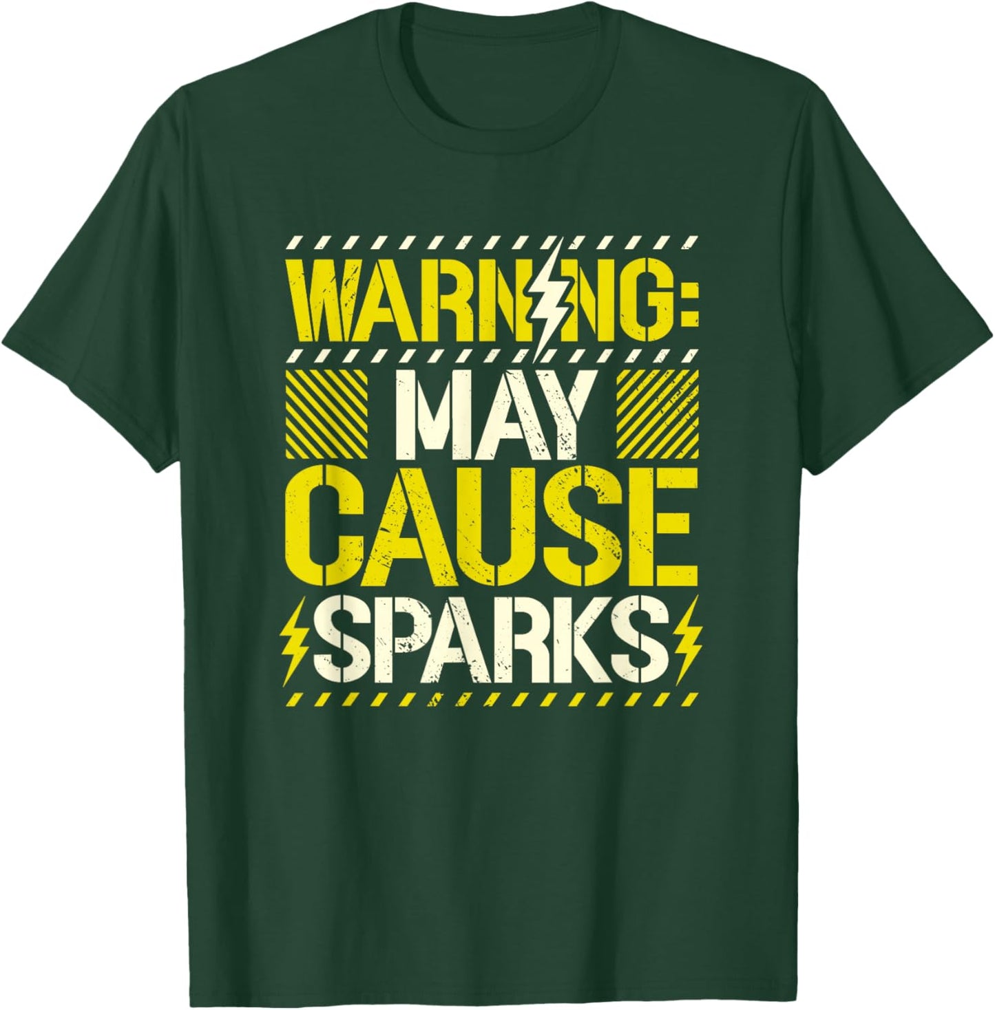 Electricity Warning May Cause Sparks Electrician T-Shirt - T-Shirt | Forest