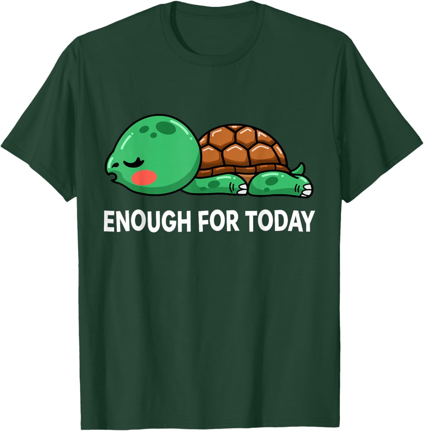 Enough for Today Turtle Nightshirt Turtle Sleeping Suit Kids T-Shirt - T-Shirt | Forest