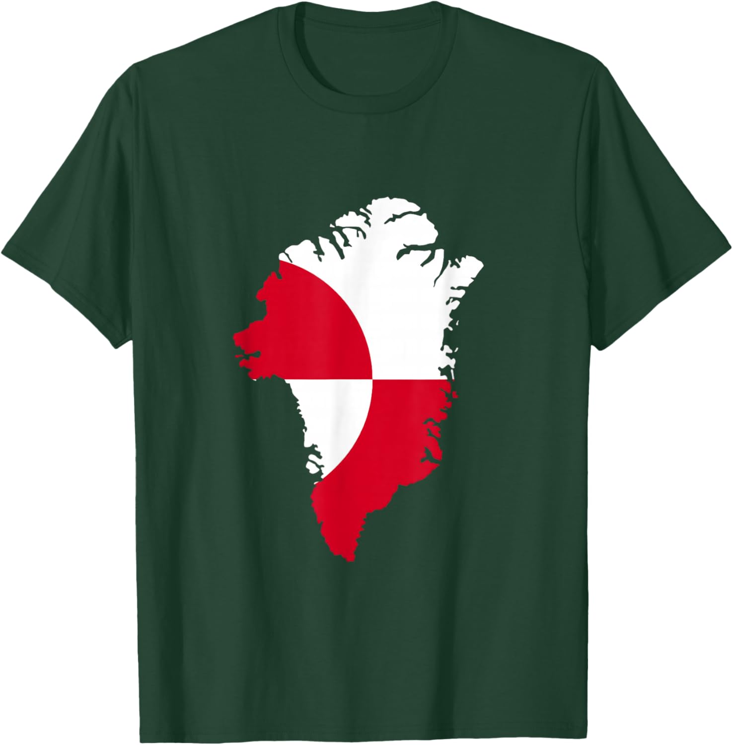 Greenland Flag Shirt, Greenland Map, Greenland T-Shirt - T-Shirt | Forest