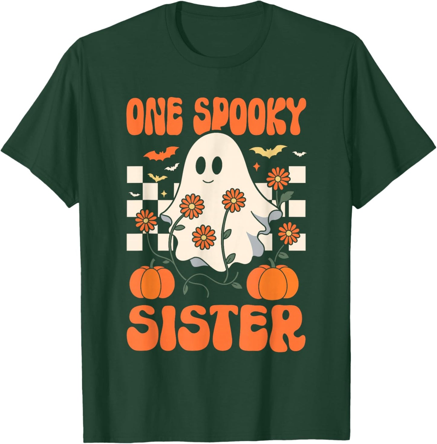 One Spooky Sister Matching Family Halloween Costumes T-Shirt - T-Shirt | Forest