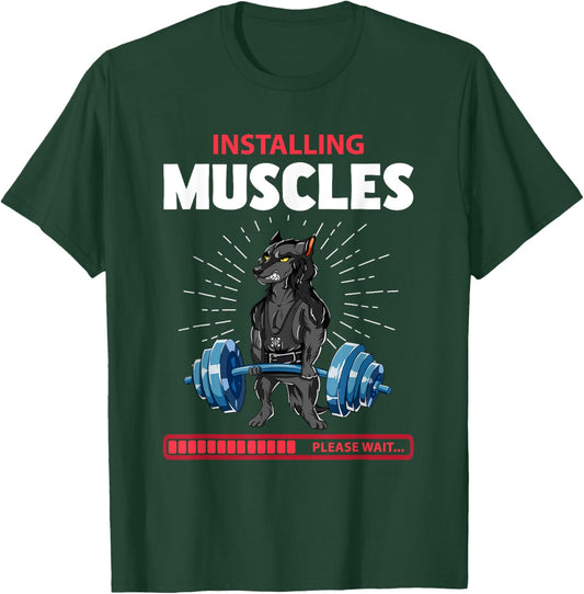 Wolf Deadlift Fitness Gym Weightlifting T-Shirt - T-Shirt | Forest