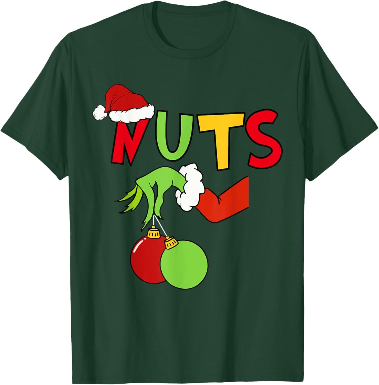 Chest Nuts Merry Christmas Shirt Xmas Matching Couples Men T-Shirt - T-Shirt | Forest