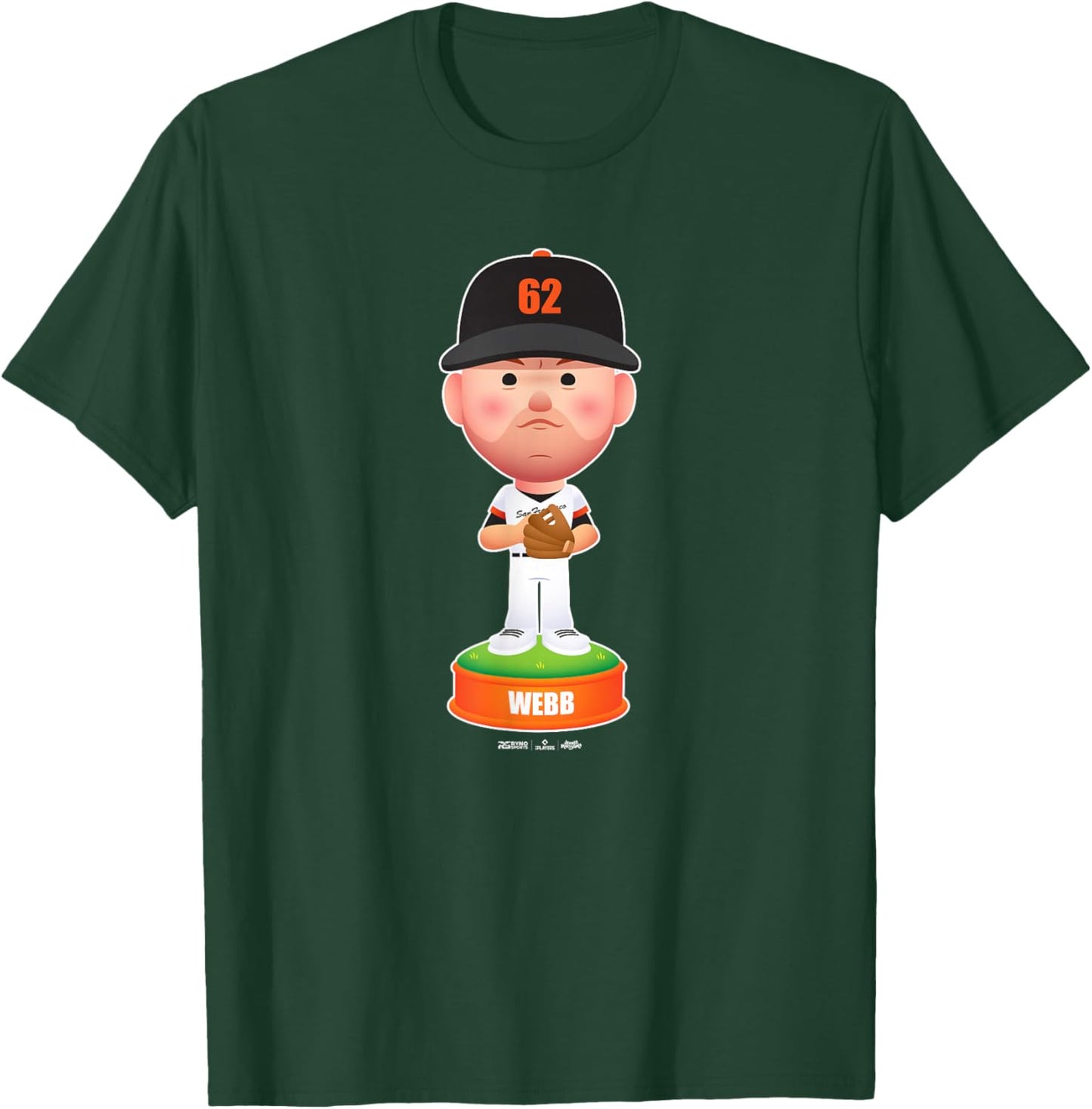 Logan Webb San Francisco Baseball Bobblehead MLBPA T-Shirt - T-Shirt | Forest