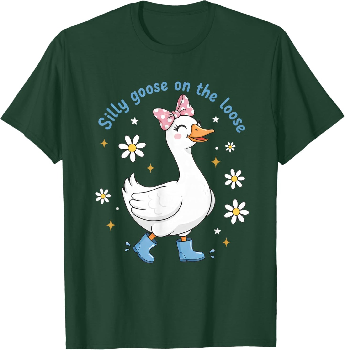 Silly Goose On The Loose Funny Goose Humor for Animal Lovers T-Shirt - T-Shirt | Forest
