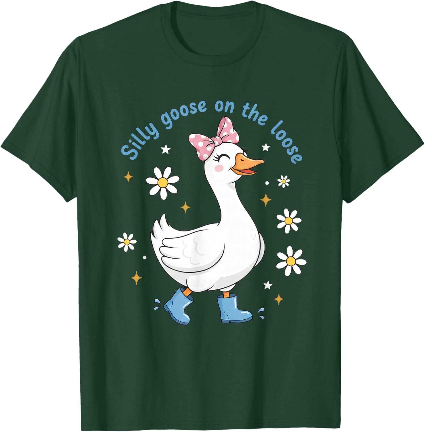 Silly Goose On The Loose Funny Goose Humor for Animal Lovers T-Shirt - T-Shirt | Forest