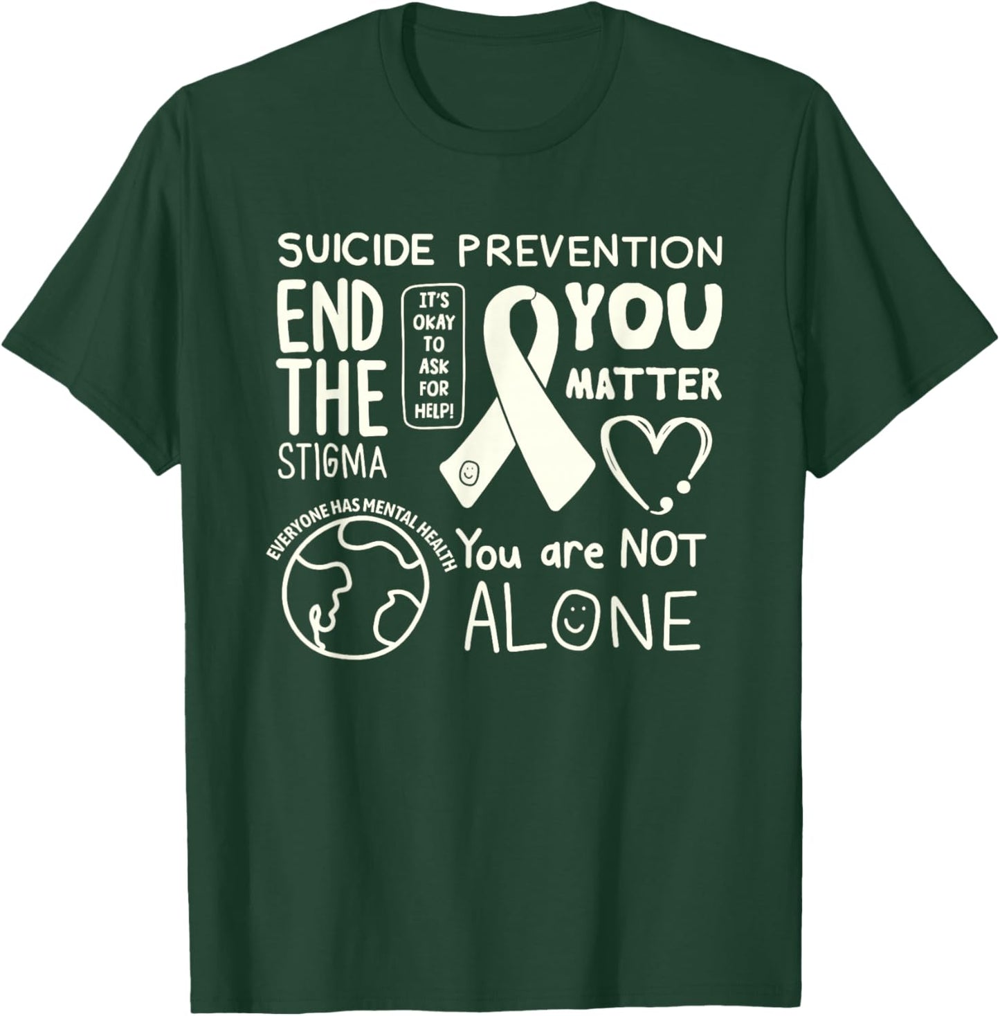 Original Happiness Project Sucide Prevention T-Shirt - T-Shirt | Forest