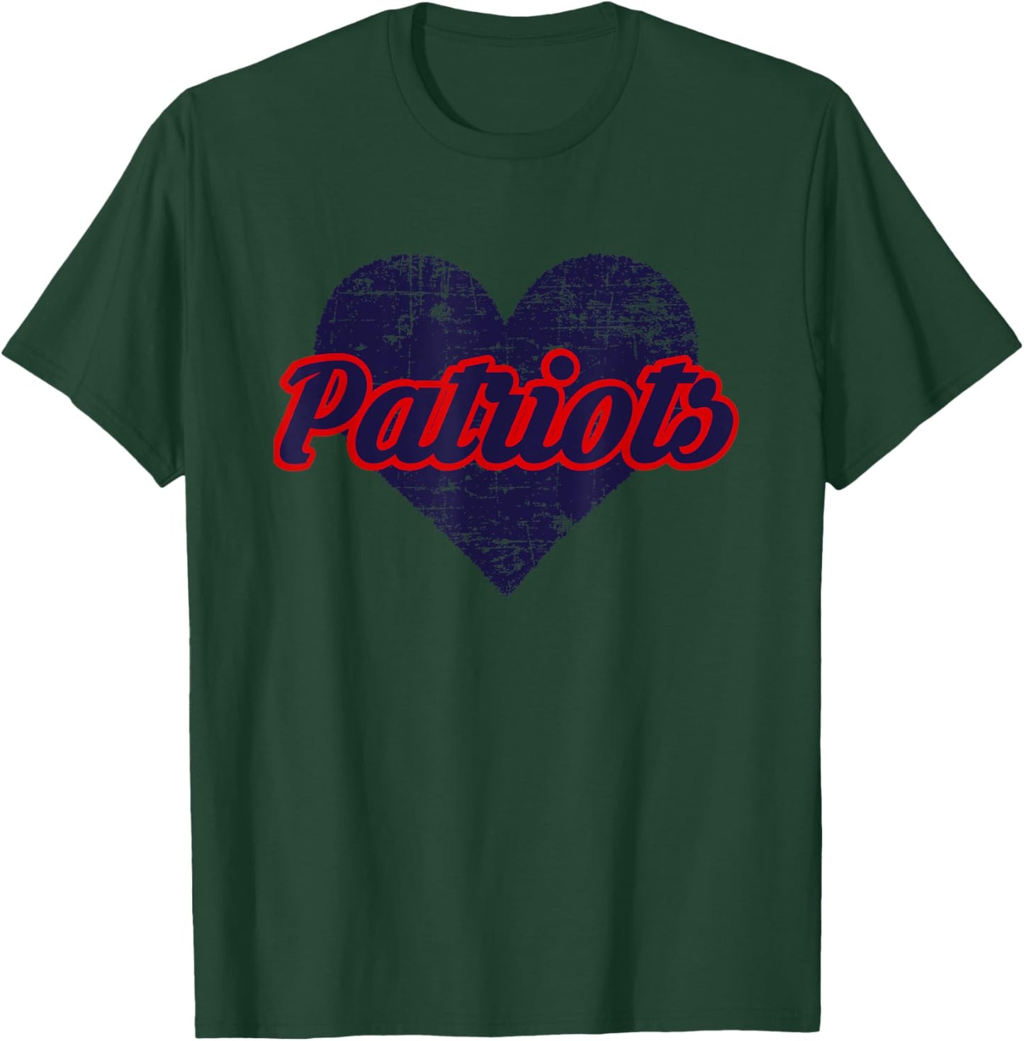 Binghamton Patriots Over Heart T-Shirt - T-Shirt | Forest