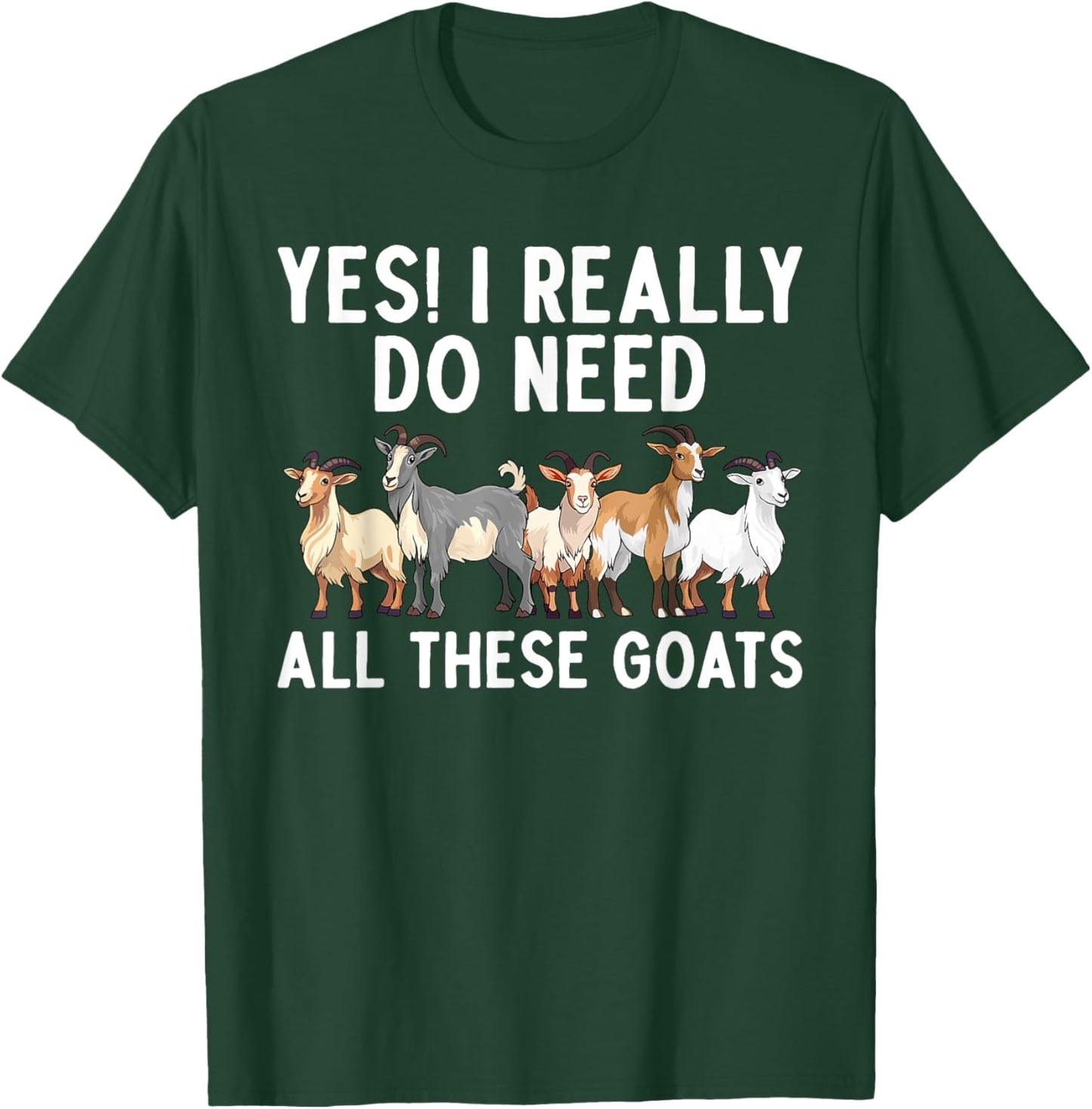 Cool Goat Design Women Animal Farming Goat Lover T-Shirt - T-Shirt | Forest