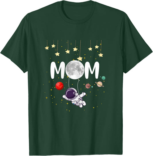 Cute Mom Space Astronaut Mama Lovely Mother's Day Woman T-Shirt - T-Shirt | Forest