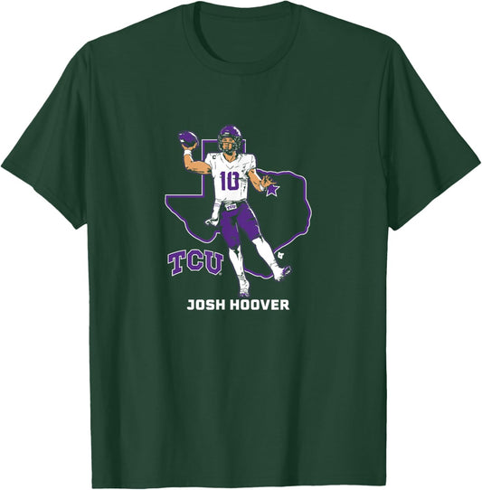 TCU Football - Josh Hoover State Star - TCU Horned Frogs T-Shirt - T-Shirt | Forest