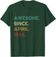 80 Years Old Awesome Since April 1946 80th Birthday T-Shirt - T-Shirt | Forest
