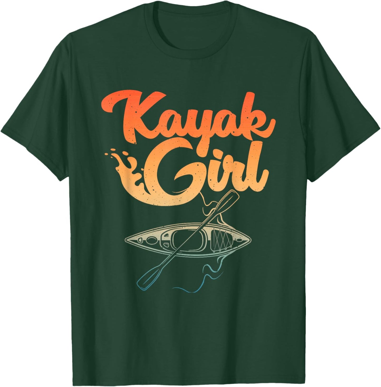 Funny Kayak Girl Art Girls Kayaking Lovers Kayak T-Shirt - T-Shirt | Forest