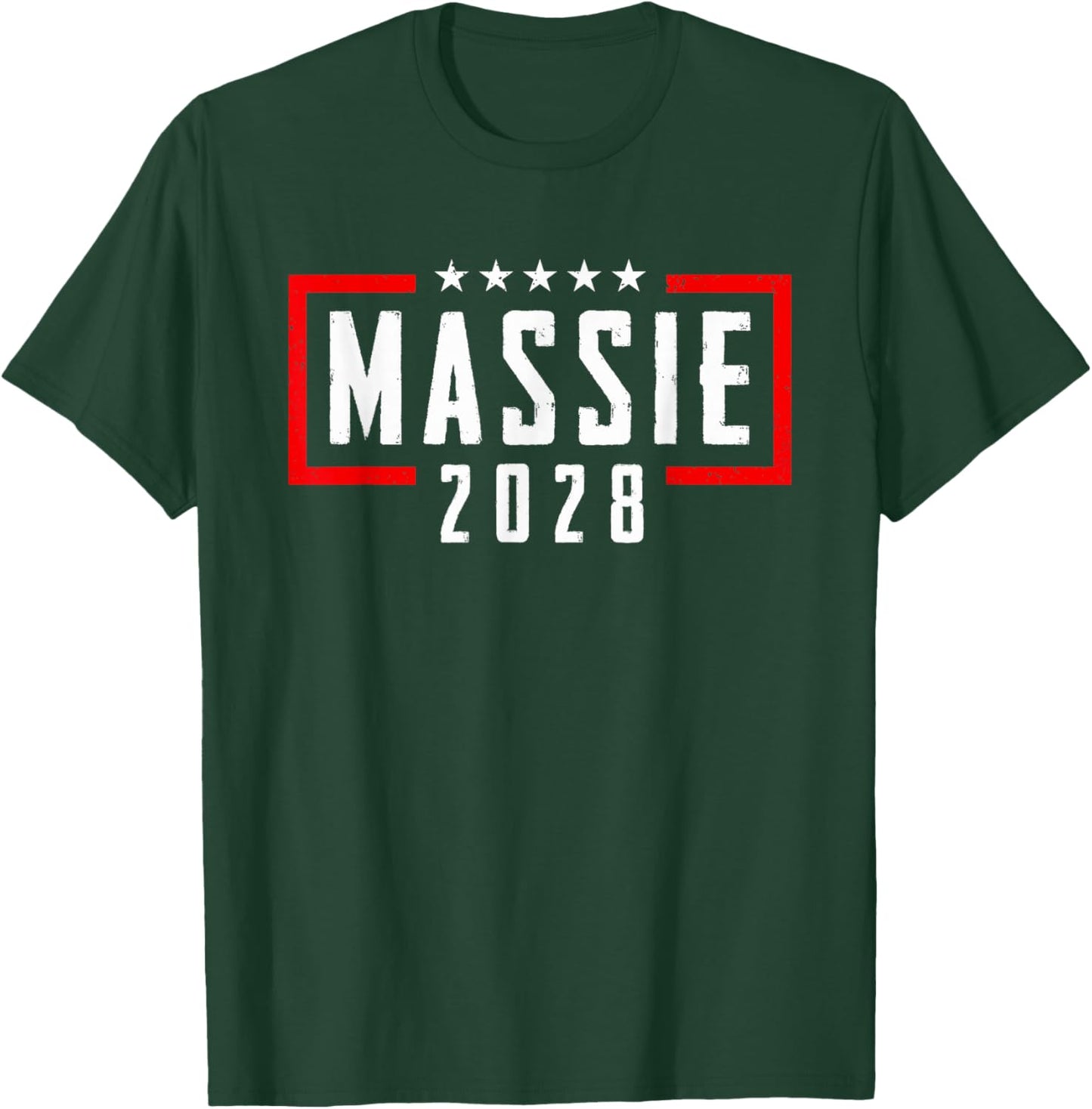 Vintage Massie 2028 for President Thomas Massie 2028 T-Shirt - T-Shirt | Forest