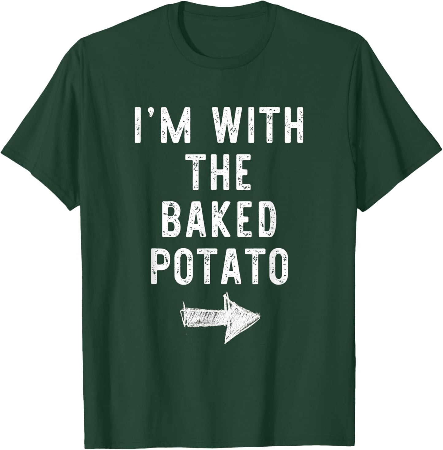 I’m With The Baked Potato Funny Halloween Couple Costume T-Shirt - T-Shirt | Forest
