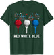 Red White Blue Golf Patriotic Golf 4th Of July Golf Outfits Women Kids Men T-Shirt - T-Shirt | Forest