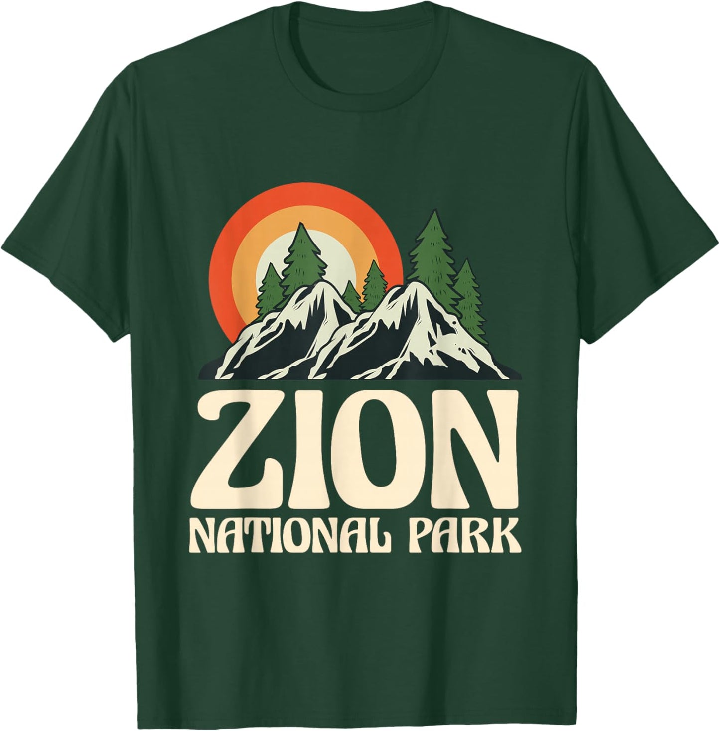 Zion National Park Souvenir Outdoors Hiking T-Shirt - T-Shirt | Forest