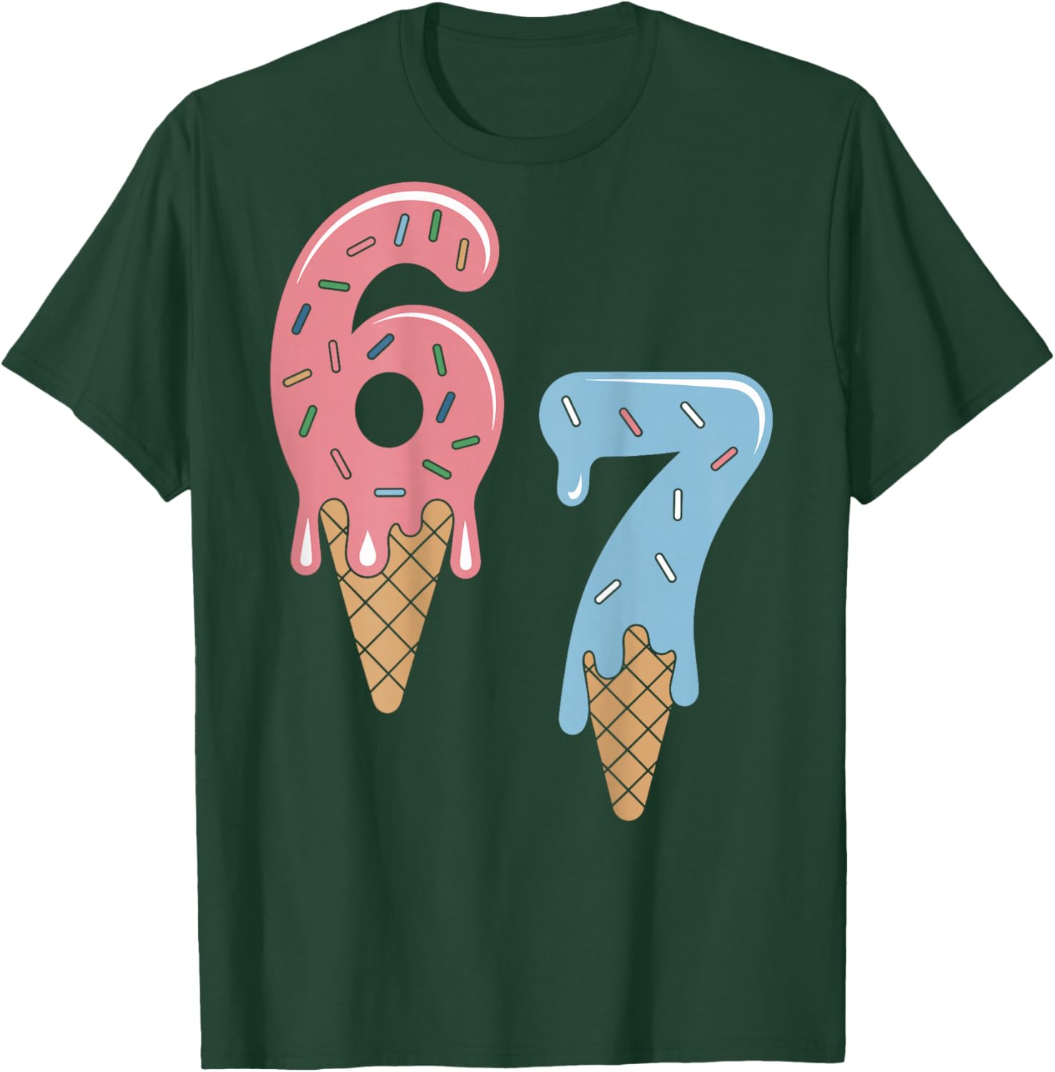 Funny Six Seven Meme 6 7 Shirt Retro T-Shirt - T-Shirt | Forest