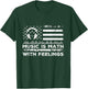 Music Is Math With Feelings Vintage Usa Flag Music Art Lover T-Shirt - T-Shirt | Forest