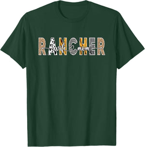 Wife And Mom Rancher Work Moms Day Treat T-Shirt - T-Shirt | Forest