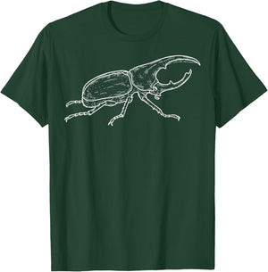 Hercules Beetle Illustration T-Shirt - T-Shirt | Forest