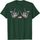 4th Of July Rocker Skeleton Hands Rock Patriot Men Boys Kids T-Shirt - T-Shirt | Forest