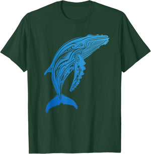 Humpback Whale Native Hawaiian - Hawaiian Tribal T-Shirt - T-Shirt | Forest