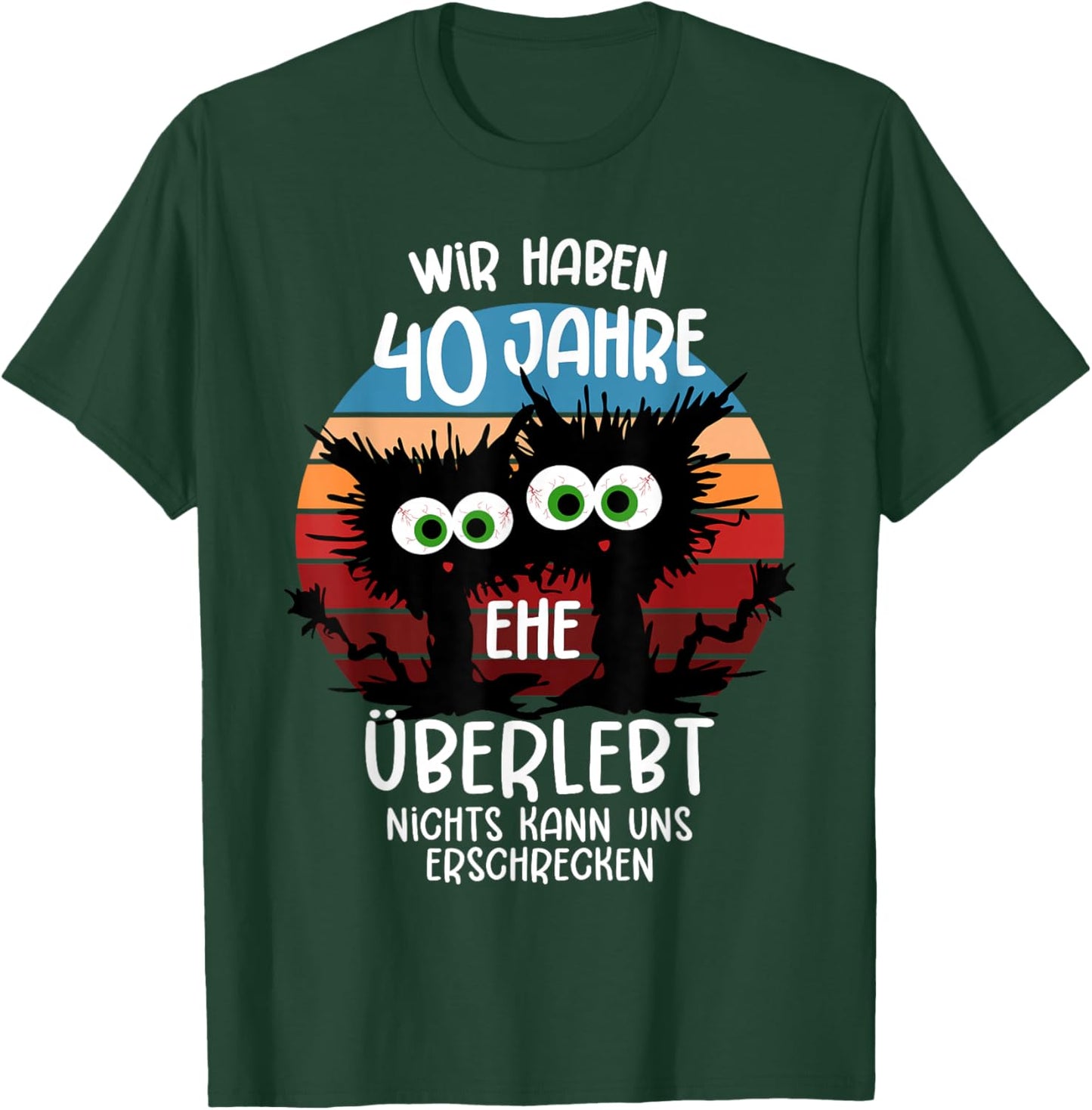 40 Years Married Ruby Wedding Anniversary 40th Anniversary T-Shirt - T-Shirt | Forest
