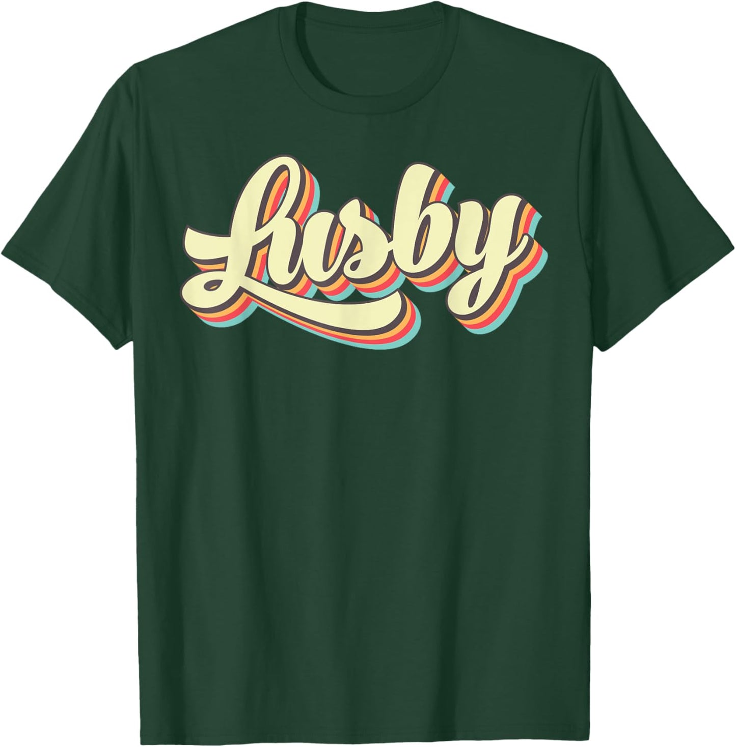 Lusby Retro Art Baseball Font Vintage T-Shirt - T-Shirt | Forest