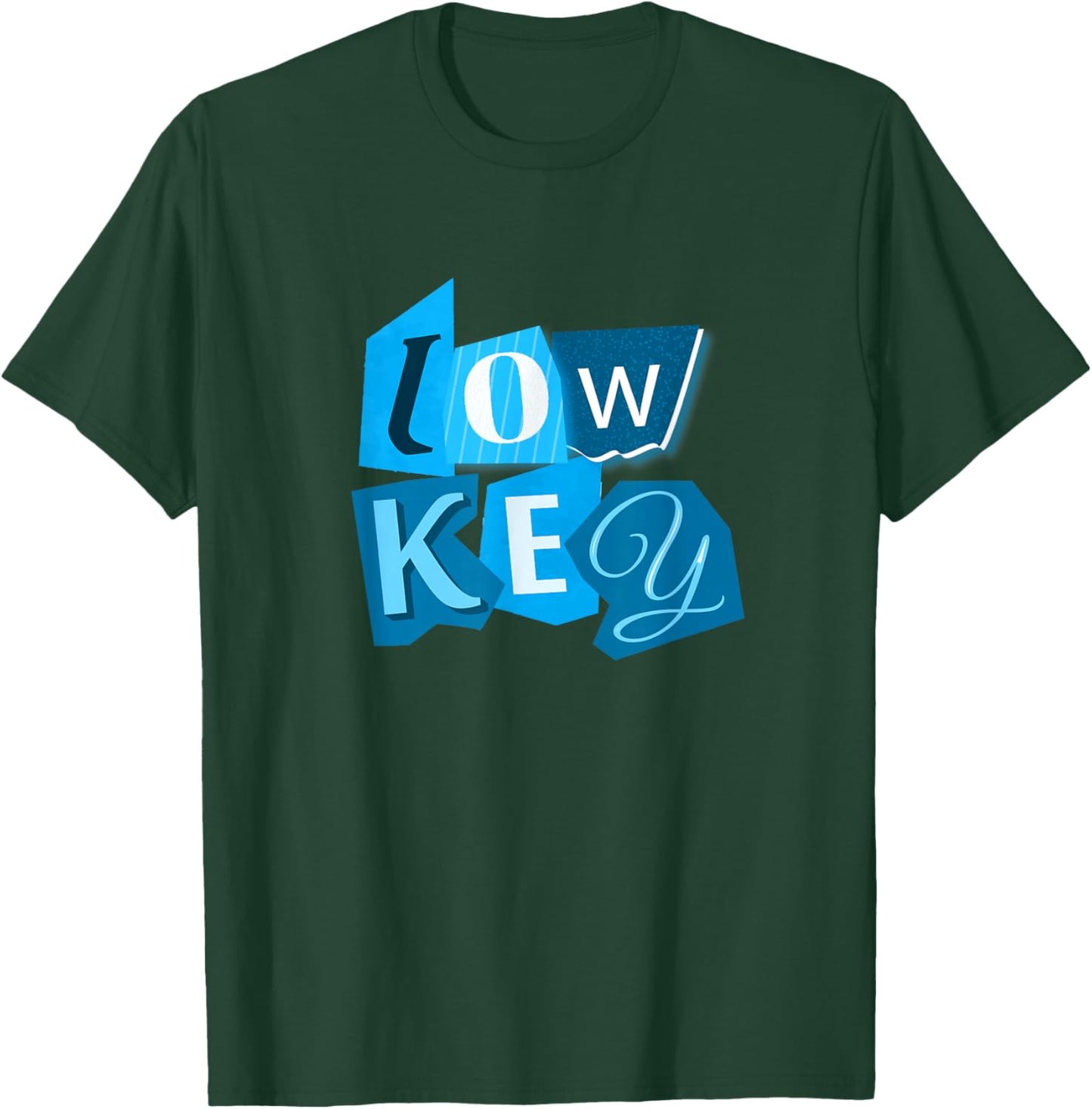 Blue Color Low Key Blue Graphic T-Shirt - T-Shirt | Forest